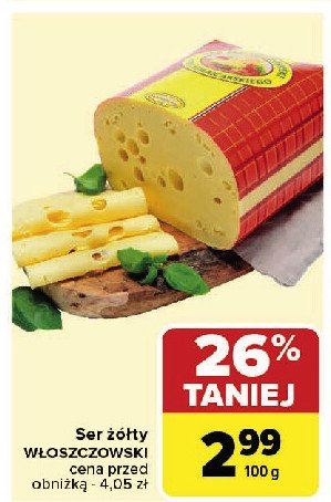 Ser typu szwajcarskiego Włoszczowa promocja w Carrefour Market