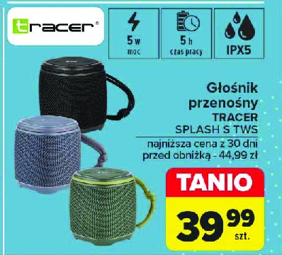 Głośniki bt splash s black Tracer promocja