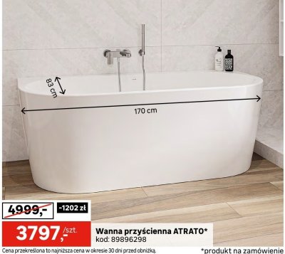 Wanna przyścienna ATRATO promocja w Leroy Merlin