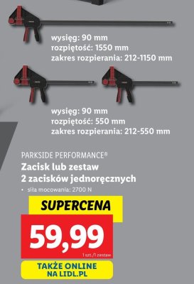 Zacisk 90mm Parkside performance promocja