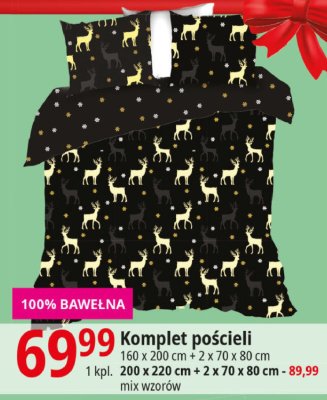 Komplet po艣cieli bawe艂na 200 x 220 cm + 2 x 70 x 80 cm promocja