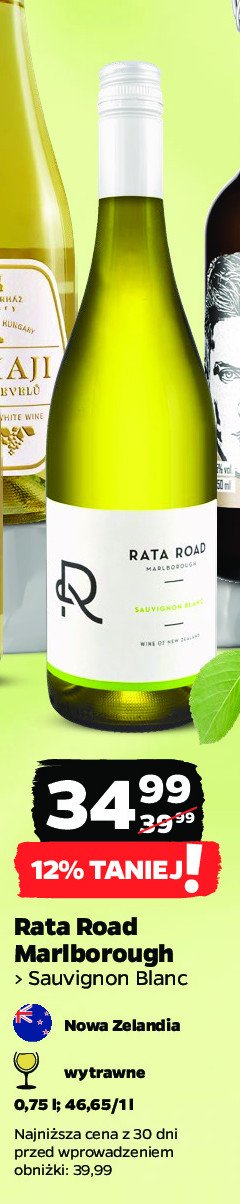 Wino wytrawne RATA ROAD SAUVIGNON BLANC promocja w Netto