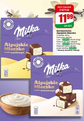 Alpejskie Mleczko śmietankowe promocja w Dino