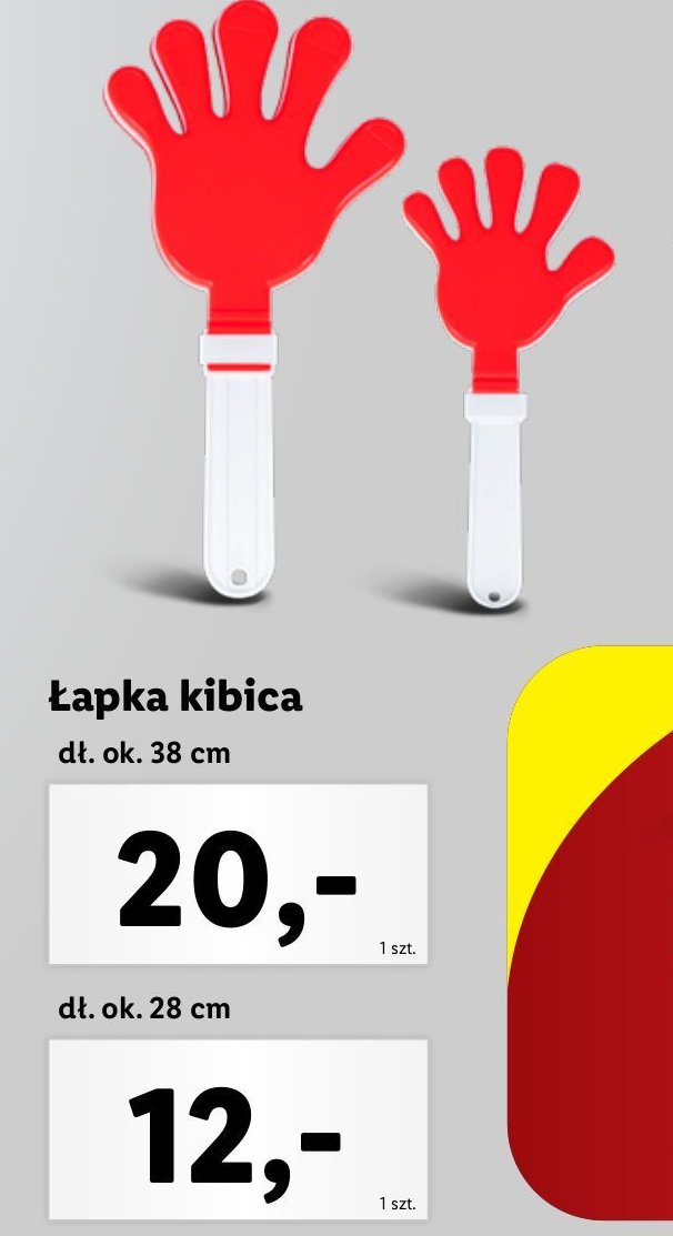 Łapka kibica 38 cm promocja