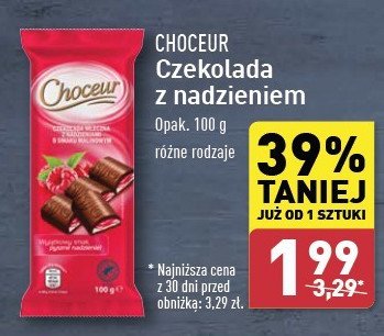 Czekolada mleczna malinowa Choceur promocja