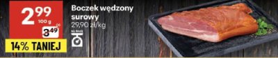Boczek wędzony surowy Stanisławów promocja w Delikatesy Centrum
