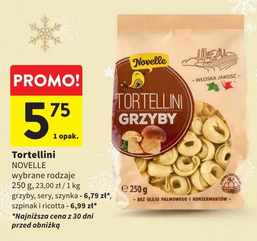 Tortellini ze szpinakiem i ricottą Novelle promocja w Intermarche