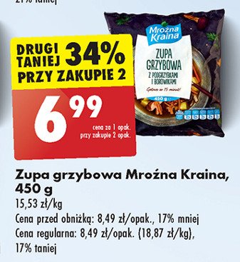 Zupa grzybowa z podgrzybkami i borowikami Mroźna kraina promocja