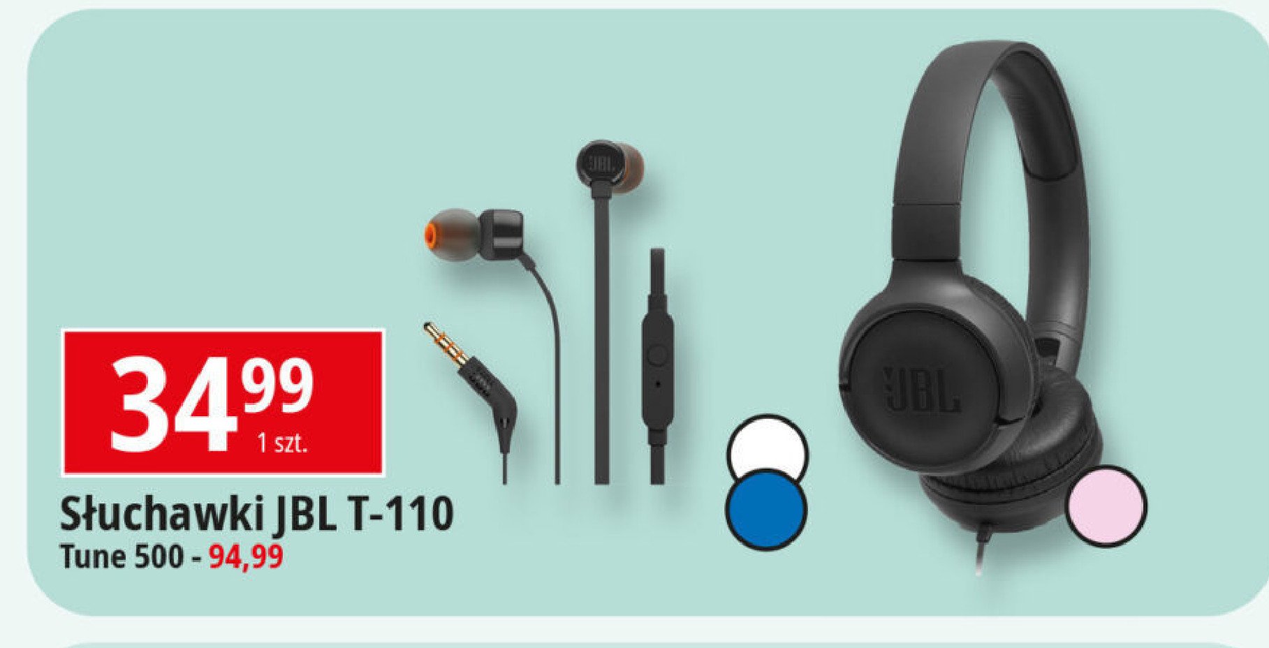 Sluchawki t110 czarny Jbl promocja