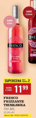 Wino Fresco Frizzante Truskawka 750ml promocja w Biedronka