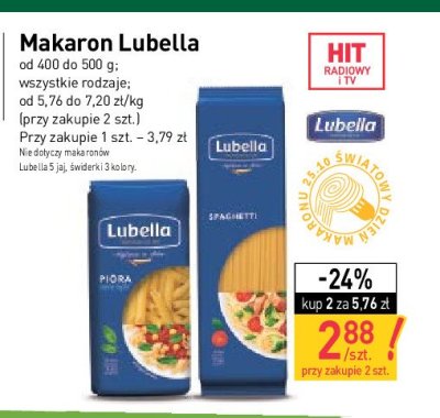 Makaron pióra Lubella makaron promocja