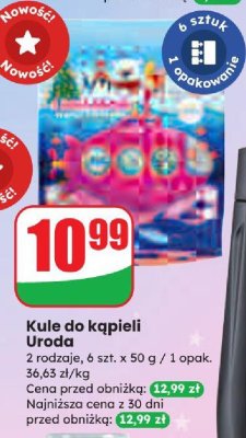 Kule do kąpieli Uroda 2 rodzaje, 6 szt. x 50 g / 1 opak. promocja w Dino