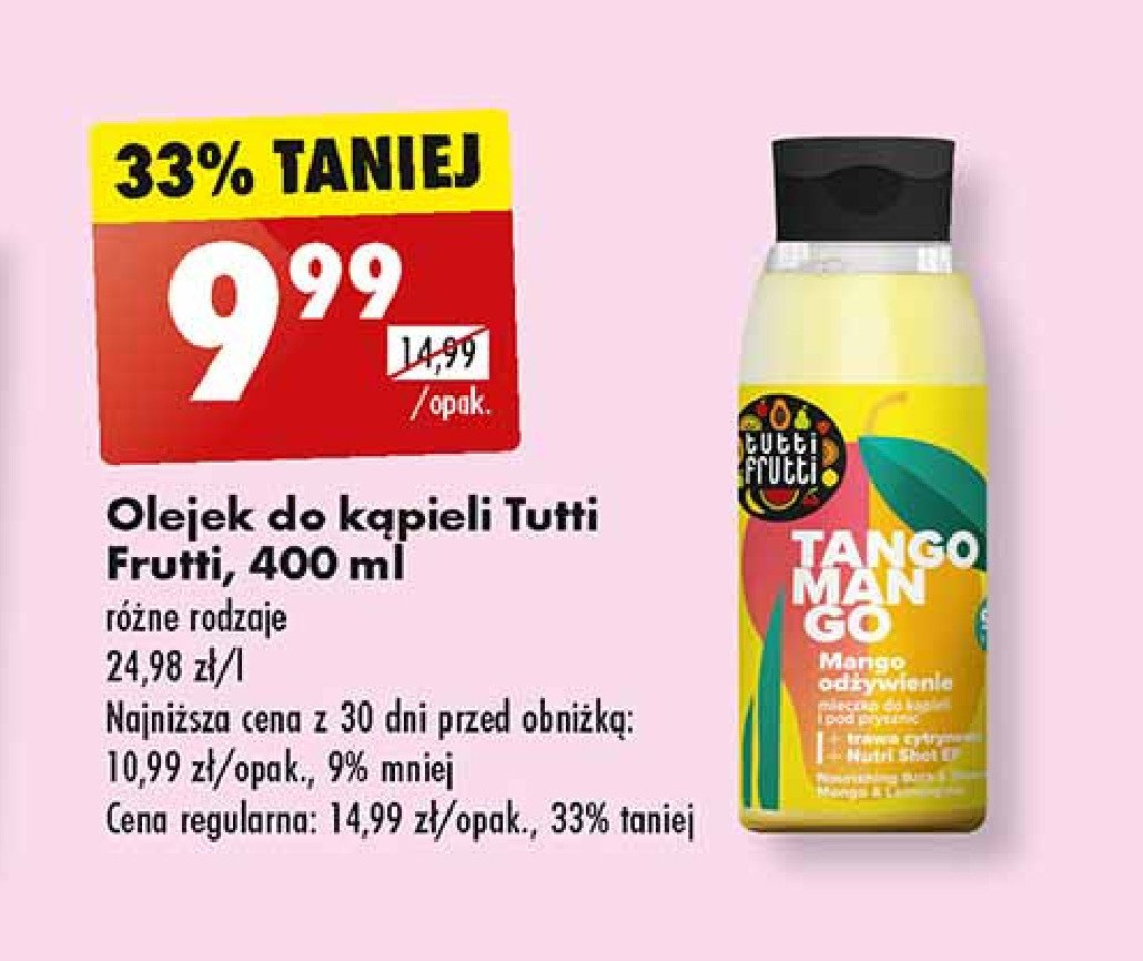 Olejek do kąpieli mango Farmona tutti frutti promocja