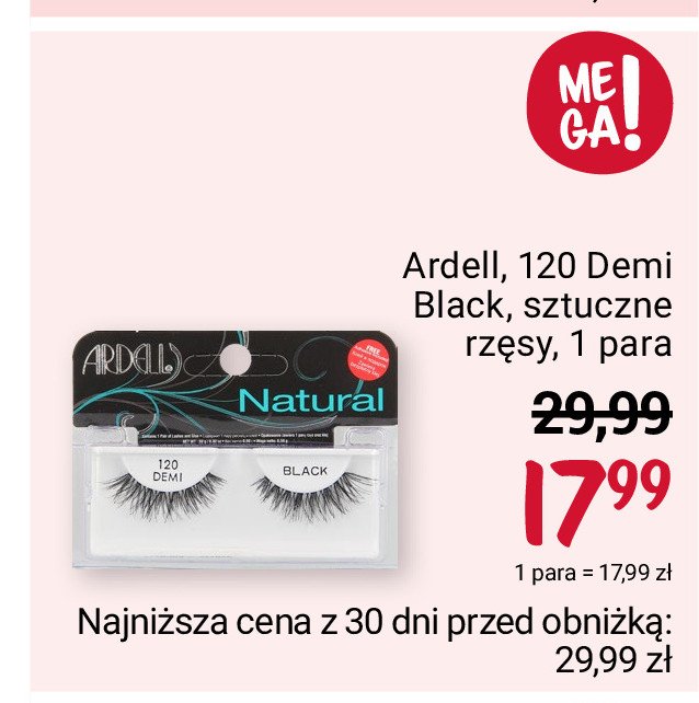 Kępki rzęs demi black 120 Ardell natural promocja