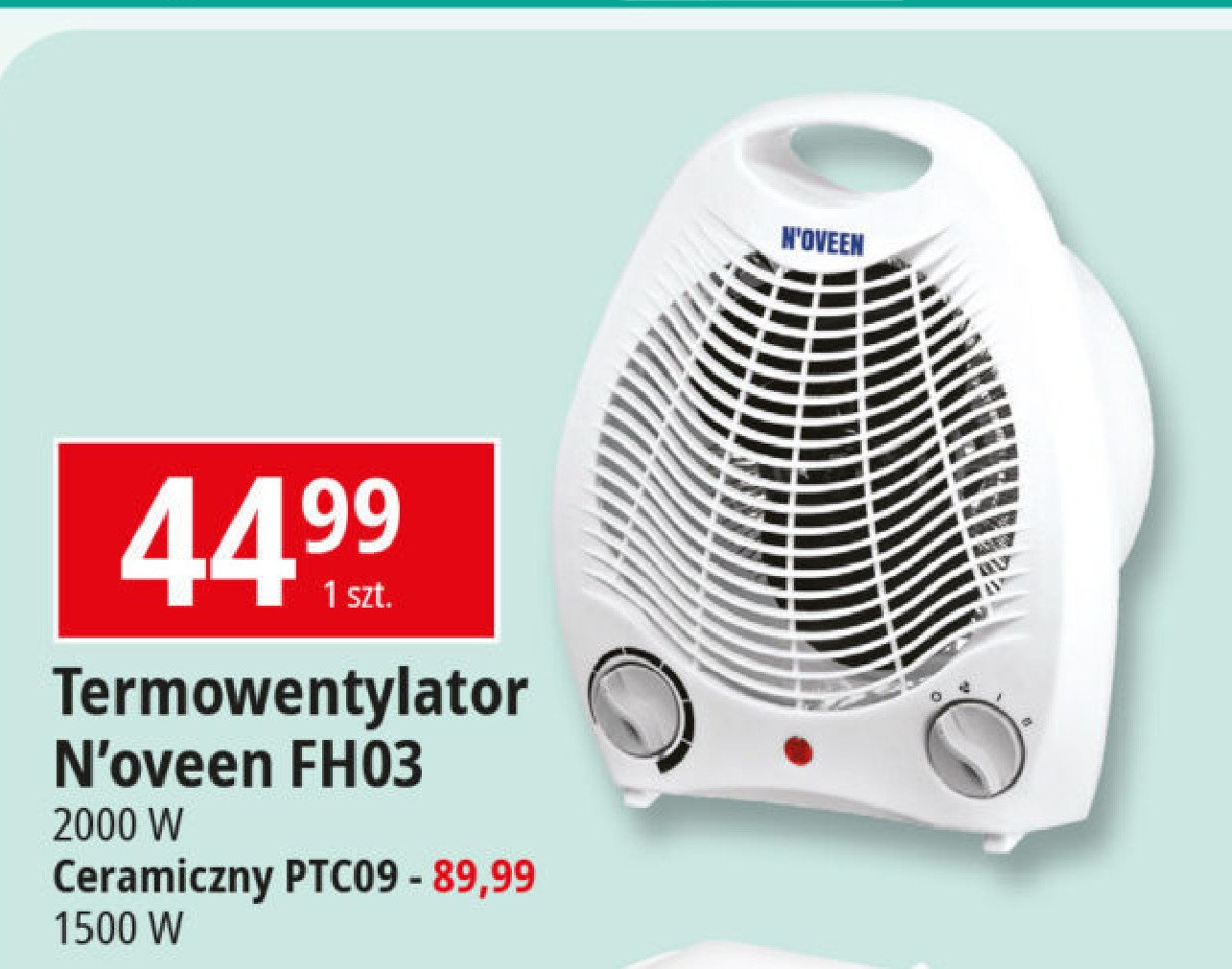 Termowentylator ptc-09 N'oveen promocja