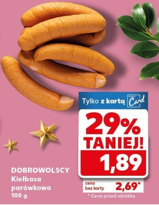 Kiełbasa parówkowa DOBROWOLSCY promocja w Kaufland