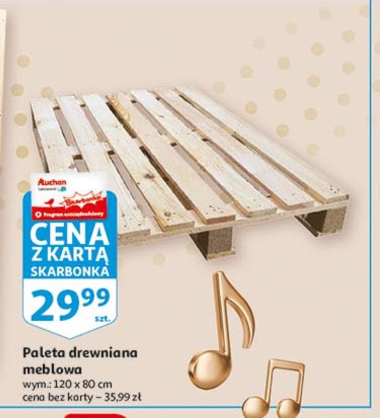 Paleta heblowana dekoracyjna 120 x 80 cm promocja