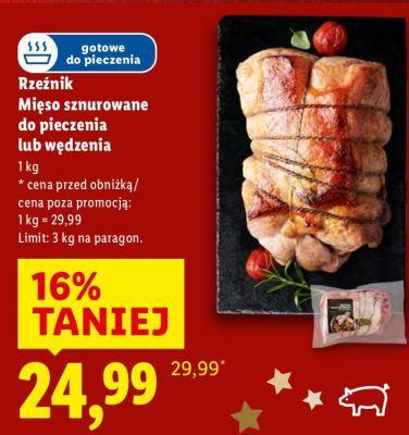 Rzeźnik Mięso sznurowane do pieczenia lub wędzenia promocja w Lidl