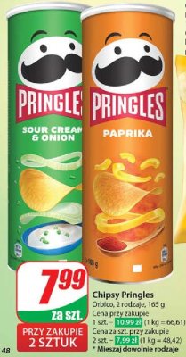 Chipsy papryka Pringles promocja