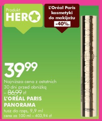 Tusz do rzęs L'Oréal Paris Panorama promocja w Super-Pharm