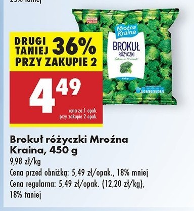 Brokuł różyczki Mroźna kraina promocja w Biedronka