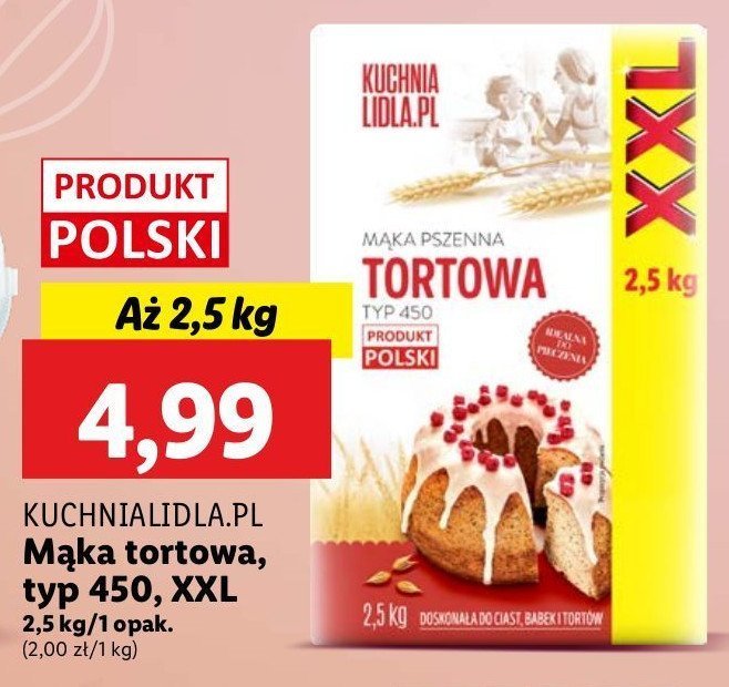 Mąka pszenna tortowa typ 450 Kuchnia lidla.pl promocja