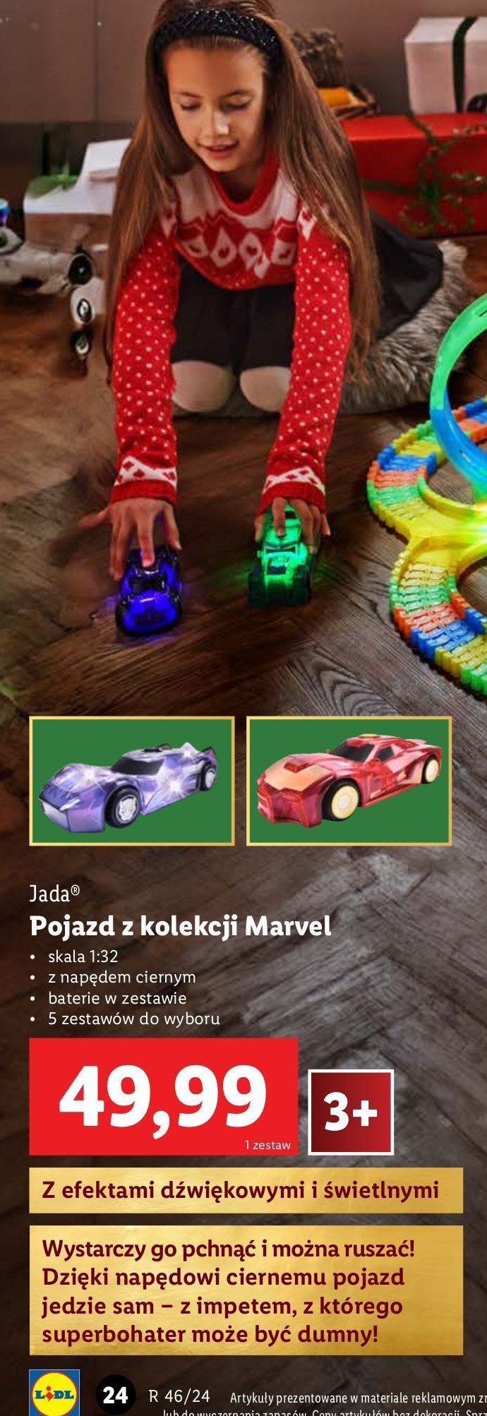 Pojazd marvel 1:32 Jada promocja w Lidl