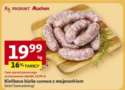 Kie艂basa bia艂a surowa promocja w Auchan