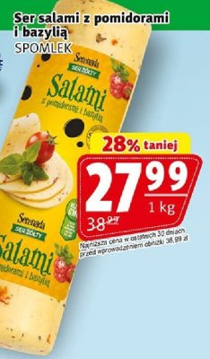 Ser Ser salami z pomidorami i bazylią promocja w Prim Market