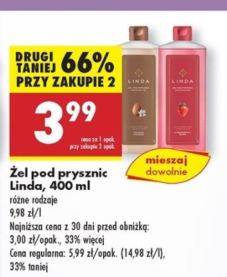 Żel pod prysznic calming almond Linda promocja