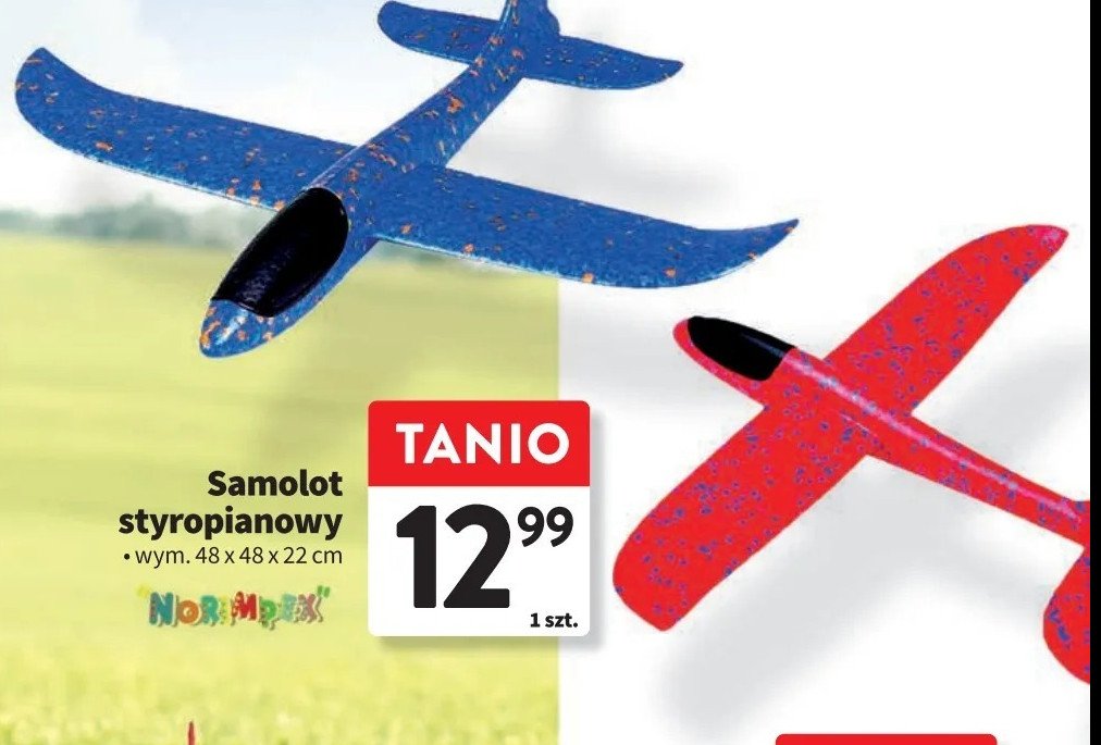 Samolot styropianowy Norimpex promocja