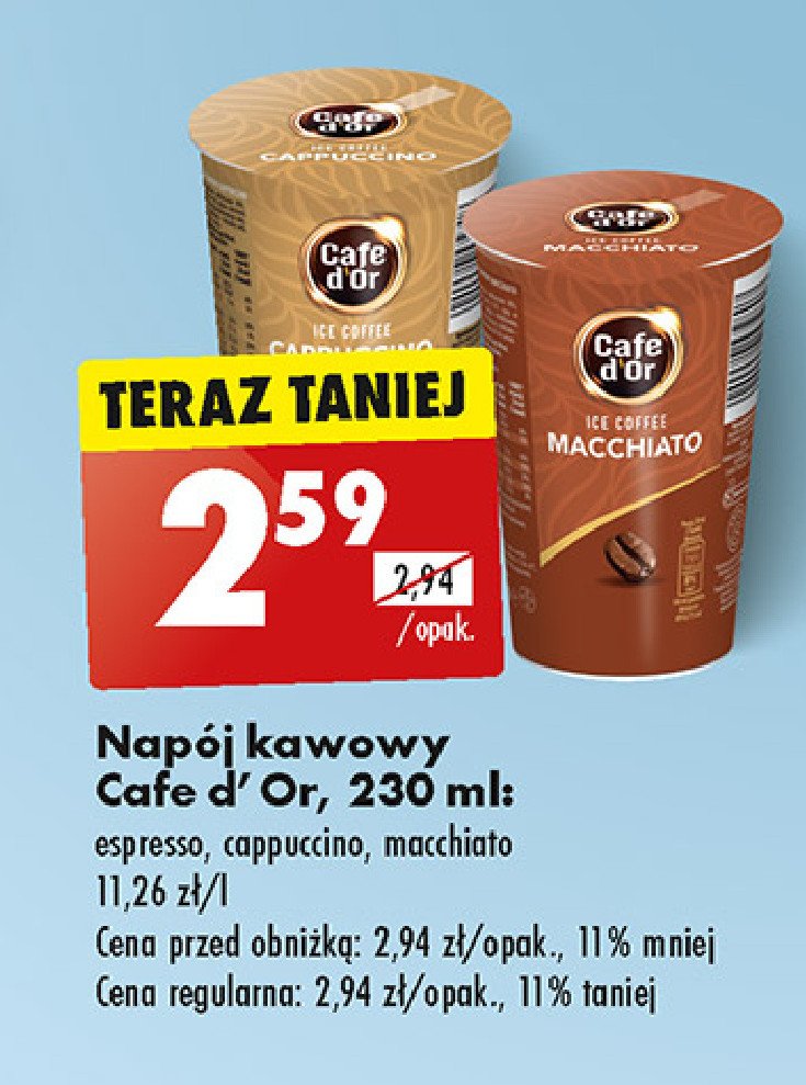 Napój kawowy cappuccino Cafe d'or promocja