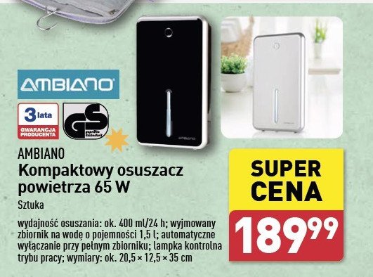 Osuszacz powietrza AMBIANO promocja