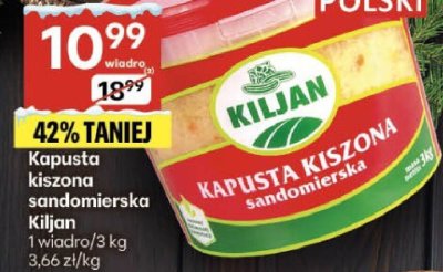 Kapusta kiszona sandomierska Kiljan promocja w Delikatesy Centrum