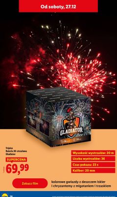 Bateria 36-strzałowa Triplex Gladiator promocja w Lidl
