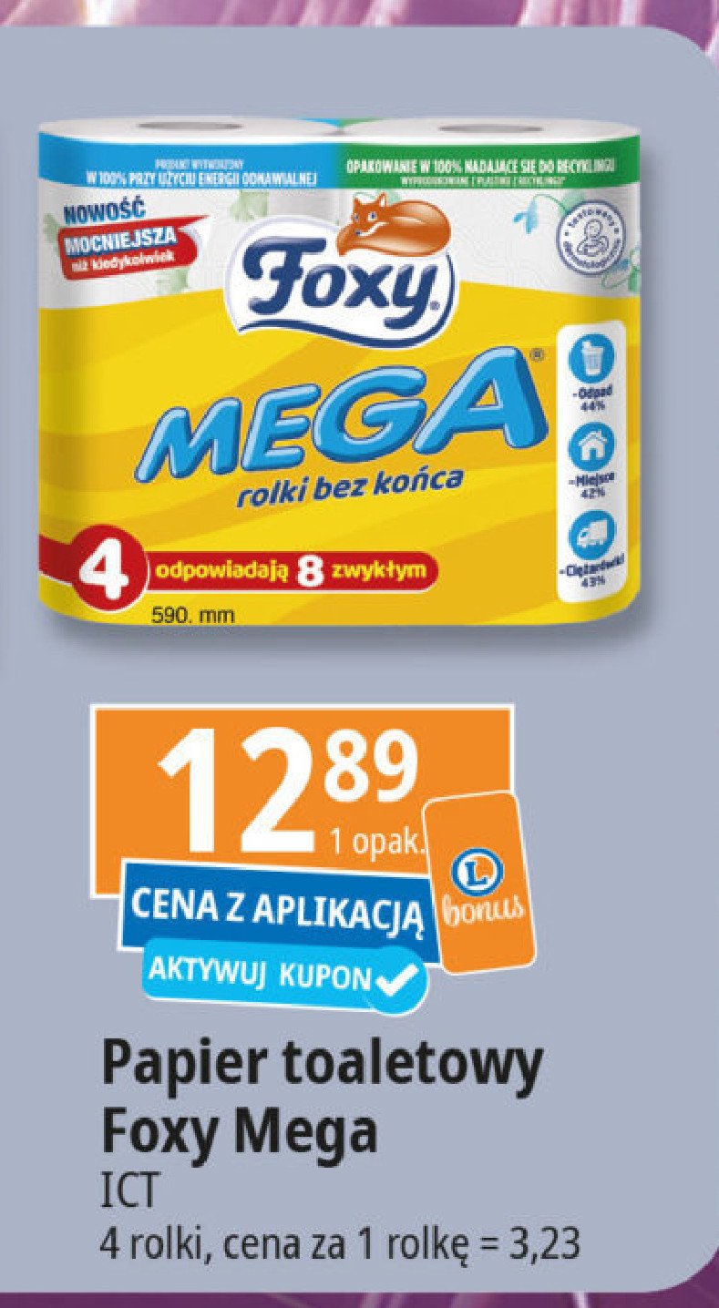 Papier toaletowy Foxy mega promocja