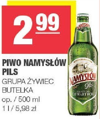Piwo Namysłów Pils Grupa Żywiec butelka promocja w SPAR