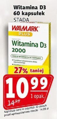 Witamina D3 2000 WALMARK promocja w Prim Market