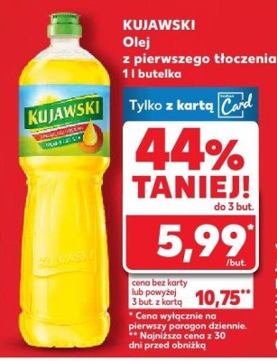 Olej Kujawski z pierwszego tłoczenia 1 l promocja w Kaufland