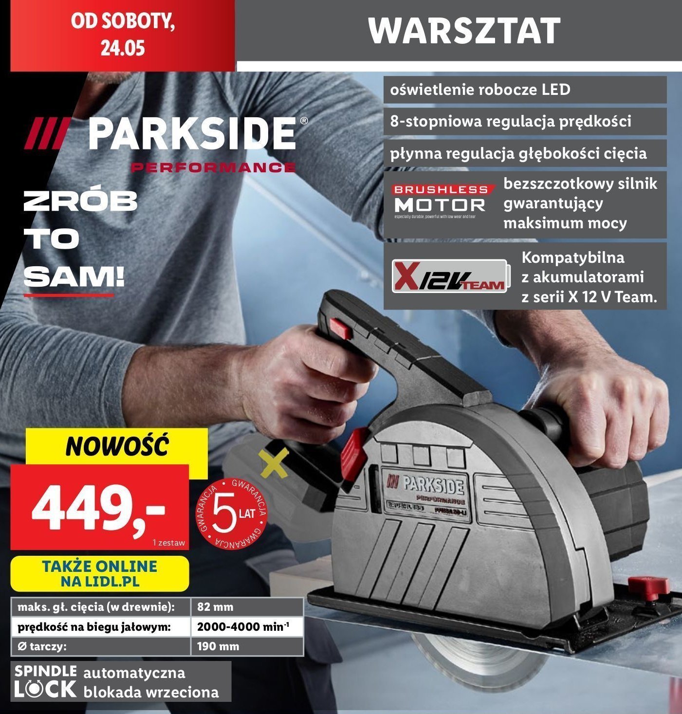 Pi艂a elektryczna Parkside promocja