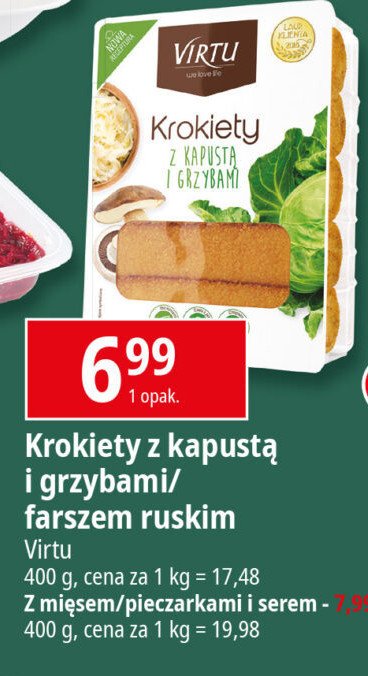 Krokiety z kapustą i grzybami Virtu promocja