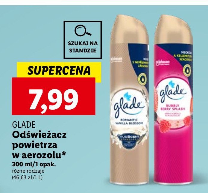 Odświeżacz powietrza romantic vanilla blossom Glade by brise promocja