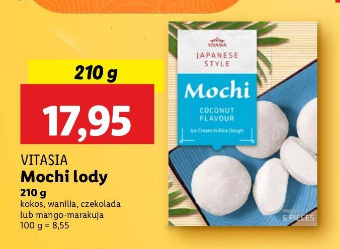 Lody mochi czekolada Vitasia japan promocja w Lidl