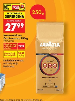 Kawa mielona Oro Lavazza Qualità Oro promocja w Biedronka