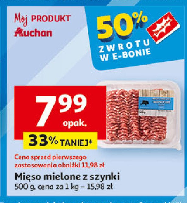 Mięso mielone z szynki Auchan promocja