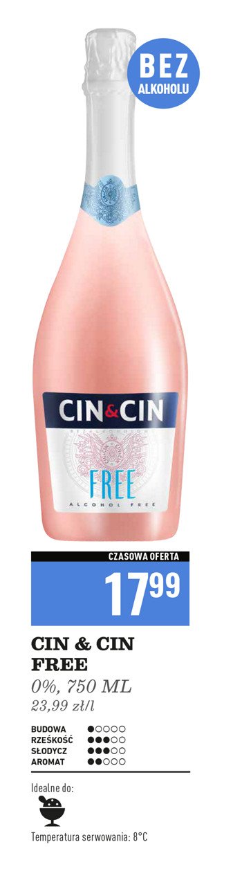 Wino Cin&cin rose free promocja