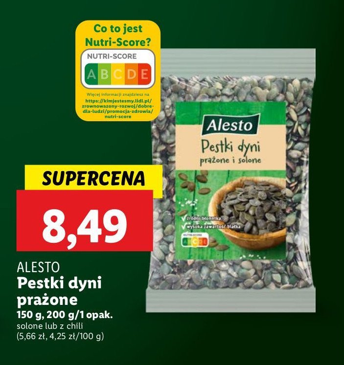 Pestki dyni Alesto promocja