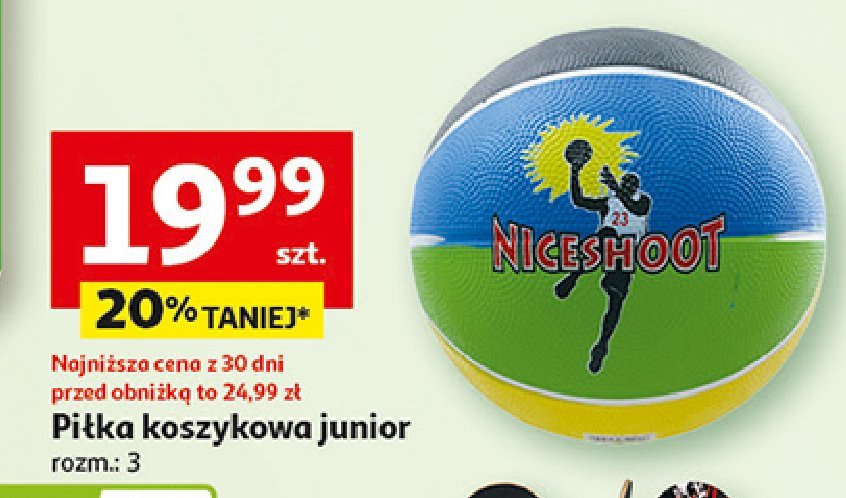 Piłka koszykowa niceshoot promocja w Auchan