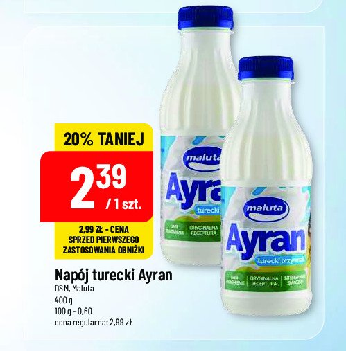 Przysmak turecki Maluta ayran promocja