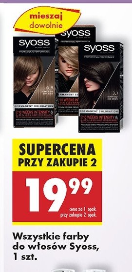 Farba do włosów ciemny blond 6-8 Syoss professional performance promocja w Biedronka